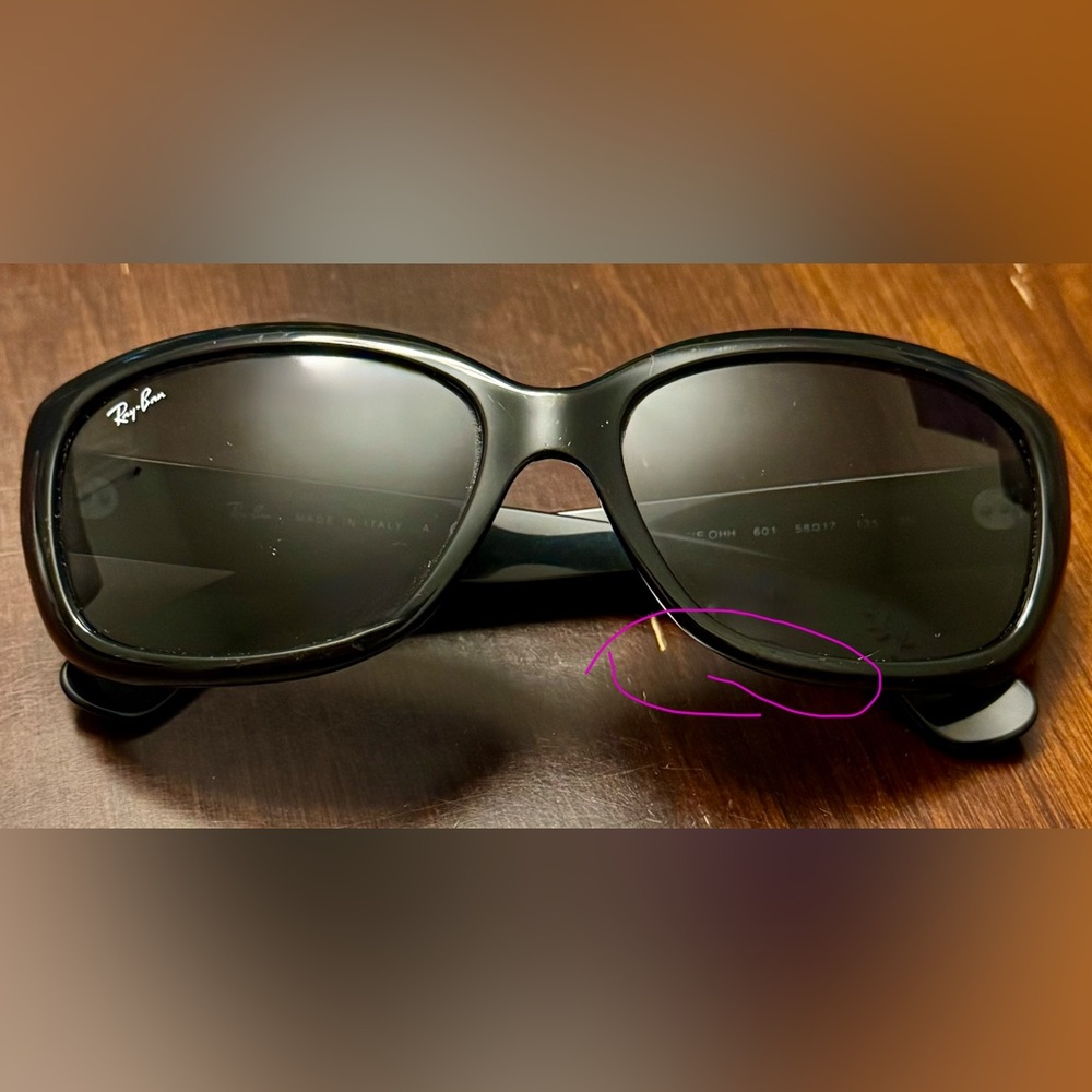 Ray-Ban Black Jackie Ohh Sunglasses - Picture 10 of 10